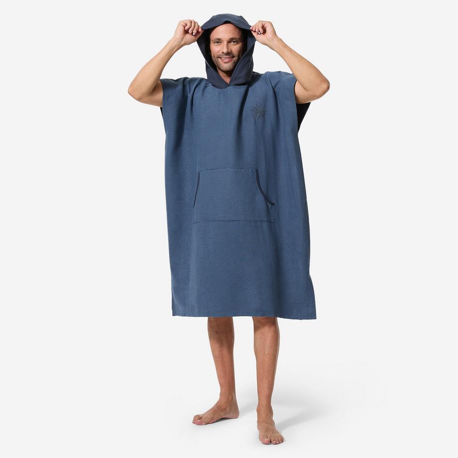 DECATHLON  Poncho microfibre surf, 150 bleu 