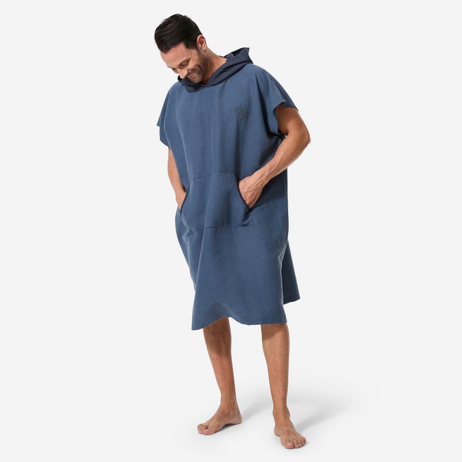 Poncho microfibre surf, 150 bleu
