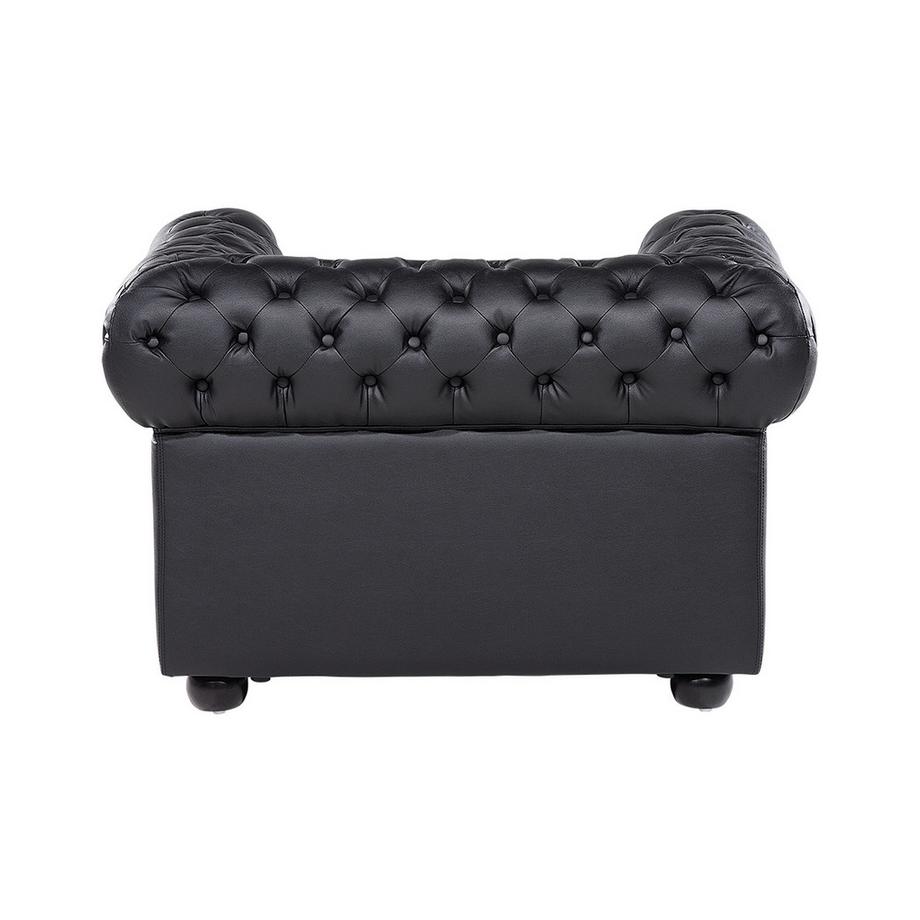 Beliani Sessel aus Echtleder Glamourös CHESTERFIELD  