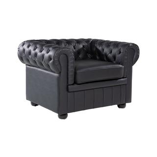 Beliani Fauteuil en Cuir Glamour CHESTERFIELD  