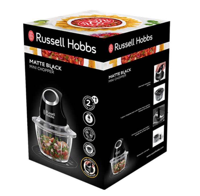 Russell Hobbs Russell Hobbs 24662-56 Elektrischer Essenszerkleinerer 0,5 l 200 W Schwarz, Transparent  