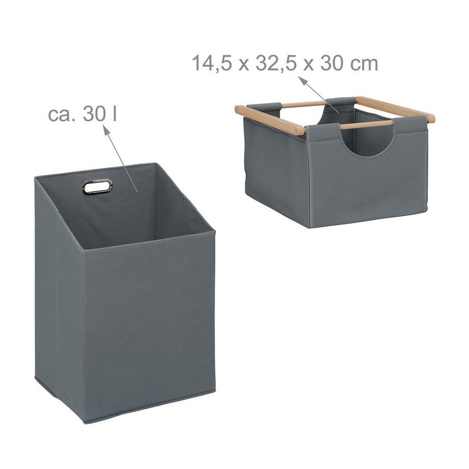 Northix Mensola da bagno con cesto per la biancheria  