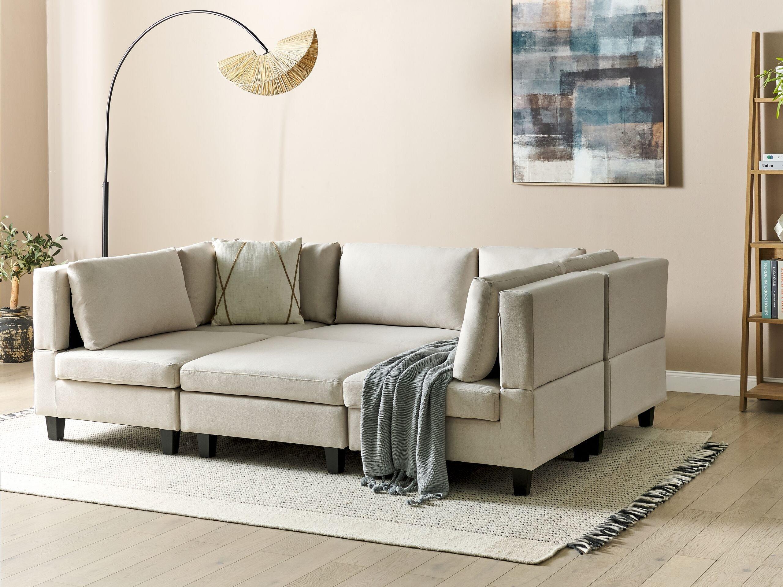 Beliani Modulsofa aus Polyester Modern UNSTAD  