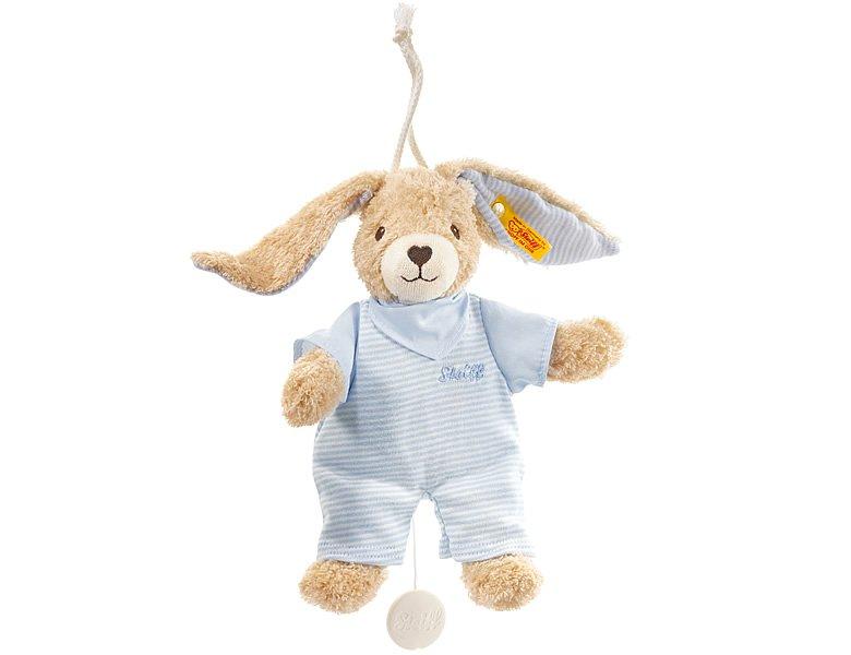 Steiff  Baby Bio-Baumwolle Hoppel Hase Spieluhr (20cm) 