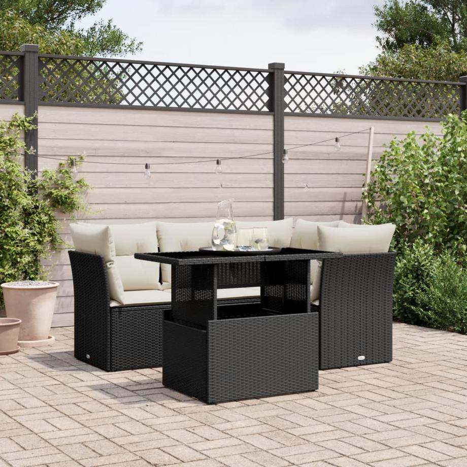 VidaXL set divano da giardino Polirattan  