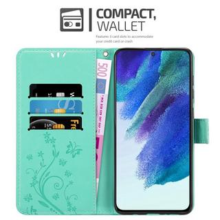 Cadorabo  Hülle für Samsung Galaxy S22 PLUS Blumen Design Magnetverschluss 