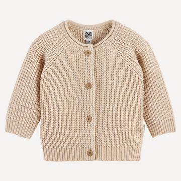 Baby Grobstrick-Cardigan mit rundem Ausschnitt