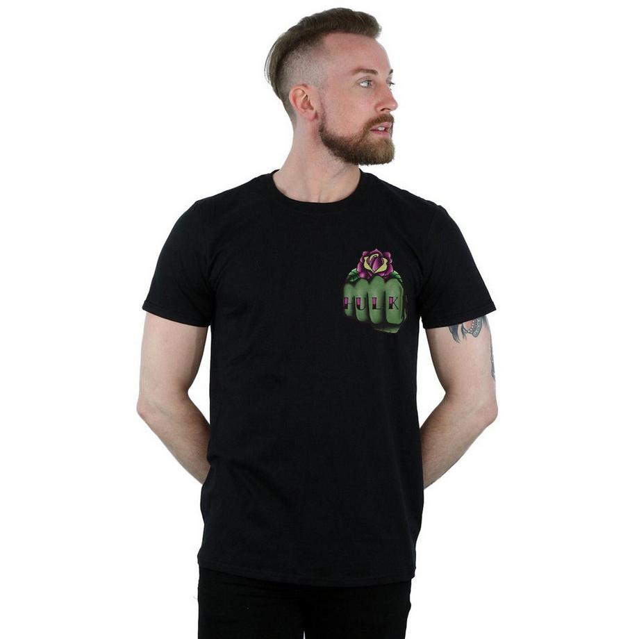 MARVEL Hulk Pugno Rosa T-Shirt Stampa Grafica  