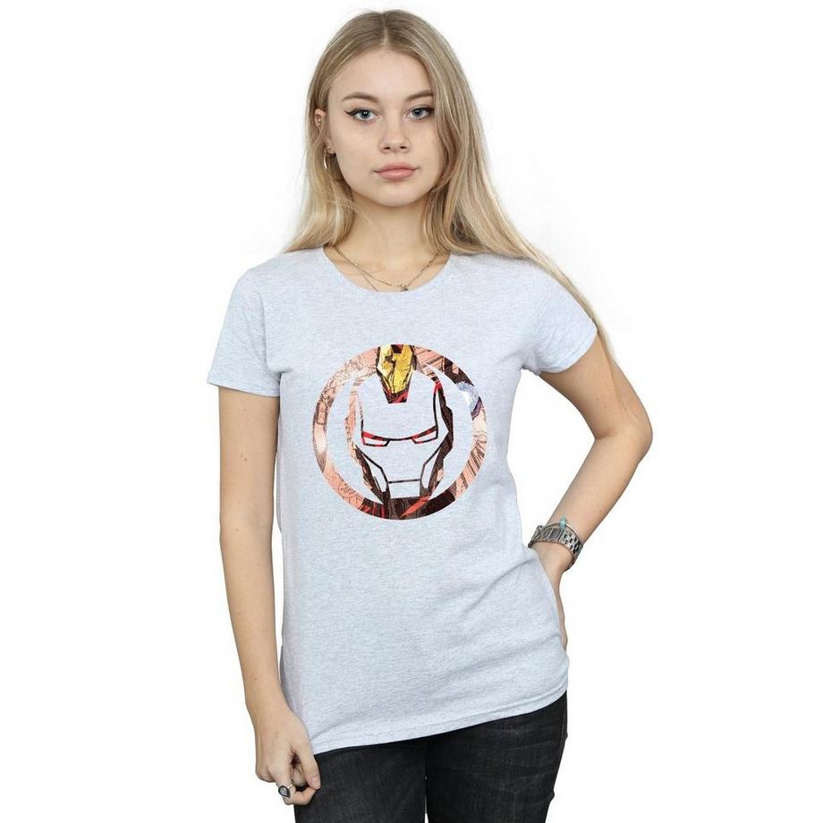 Iron Man Iron Man Maschera Logo T-Shirt  