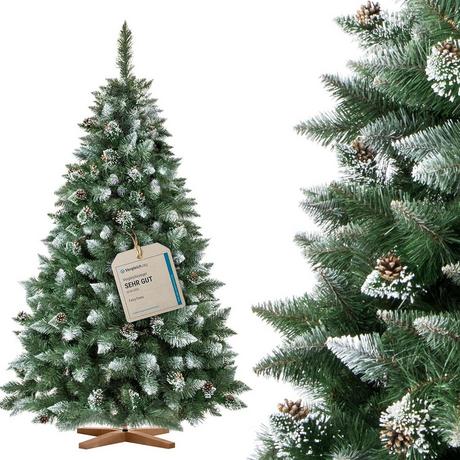 Mara Vital Magie d’Hiver Firenza – Sapin de Noël artificiel au design réaliste avec pommes de pin  