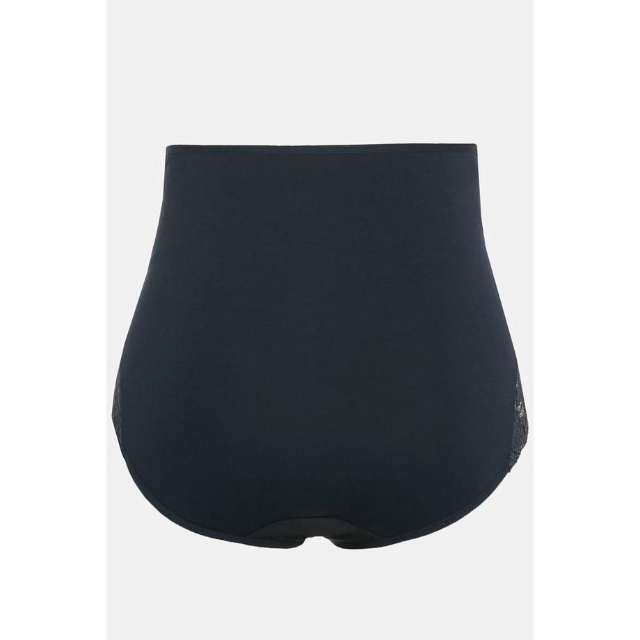 Ulla Popken Culotte taille haute Bellieva empiècement sur le ventre coton bio  