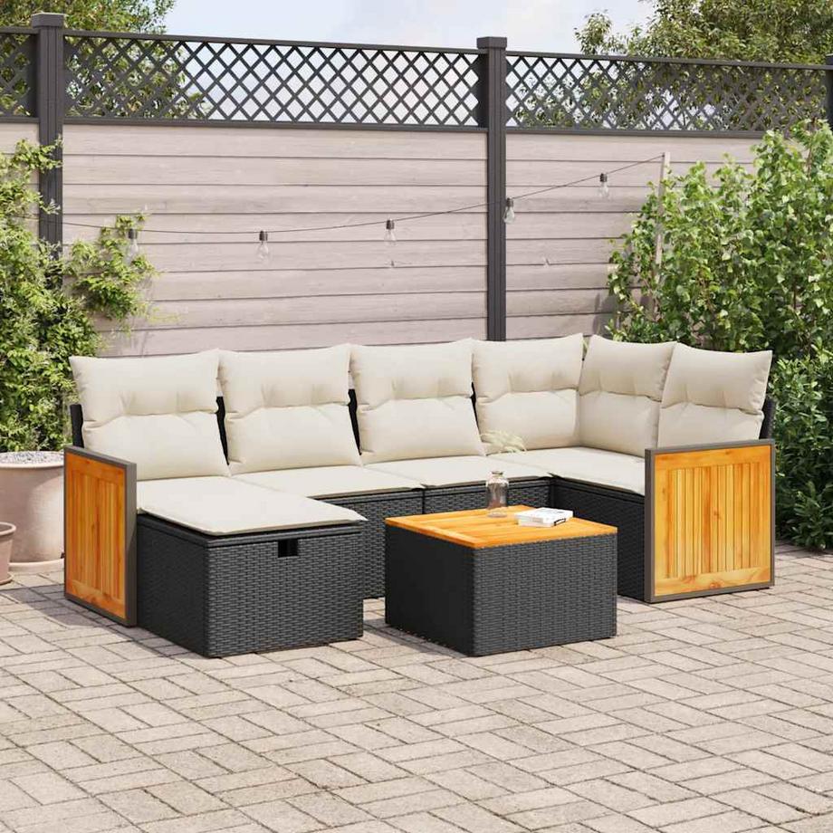 VidaXL set di divani da giardino Polirattan  