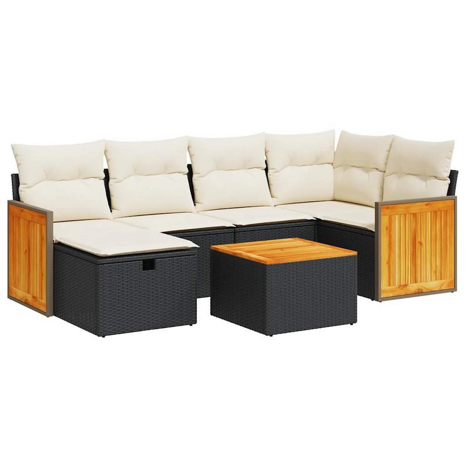 set di divani da giardino Polirattan