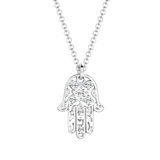Elli  Halskette Hamsa Hand Kristalle 