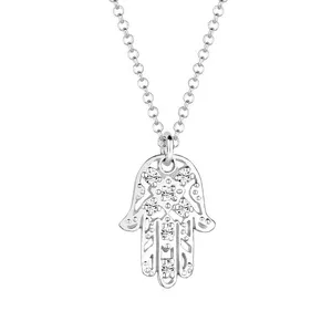 Collier Main D'hamsa Avec Cristaux