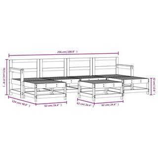 VidaXL set salotto da giardino Legno di pino impregnato  