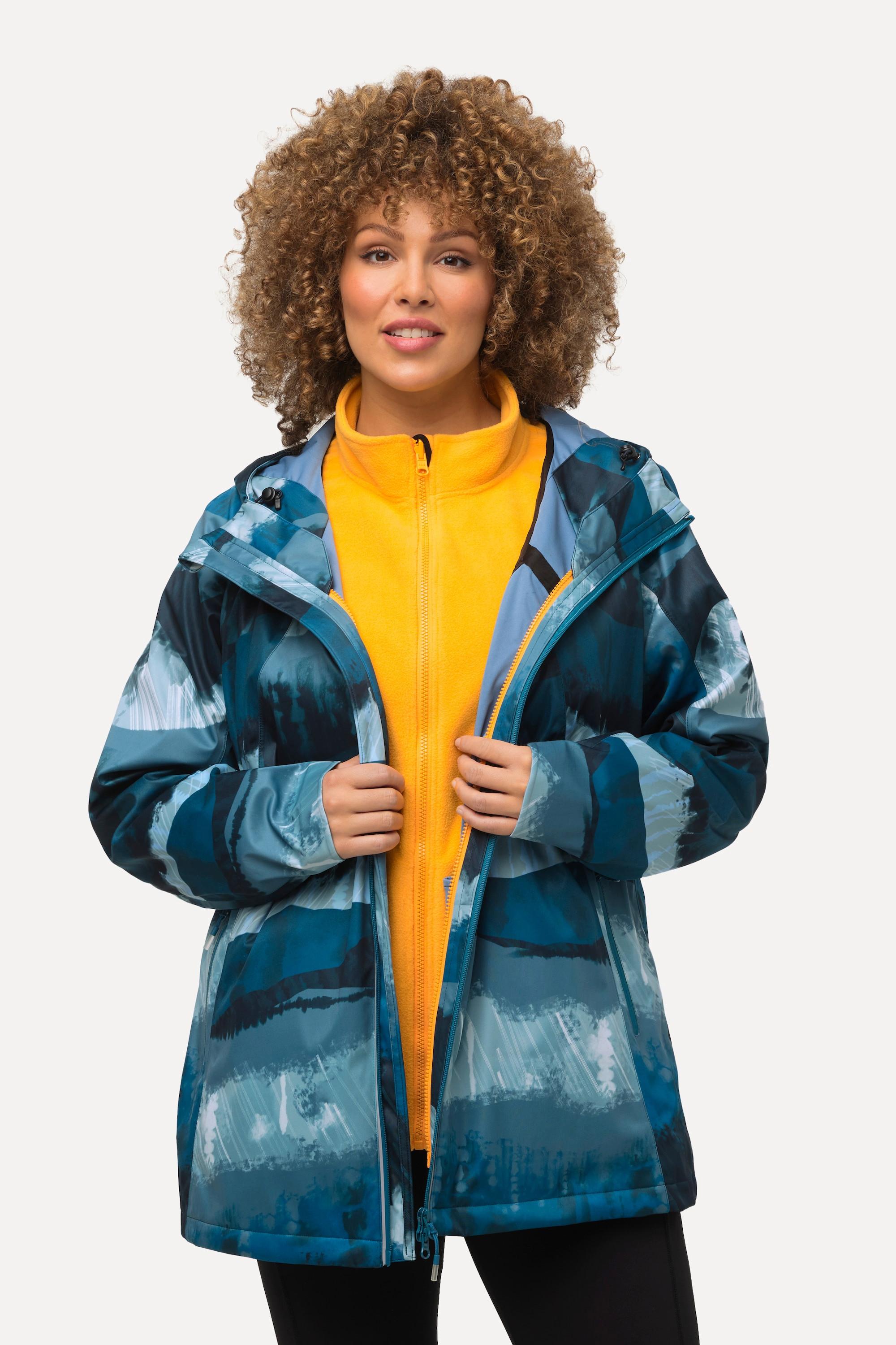 Ulla Popken HYPRAR Veste de fitness 2-en-1 imperméable avec fermeture Éclair à double sens  