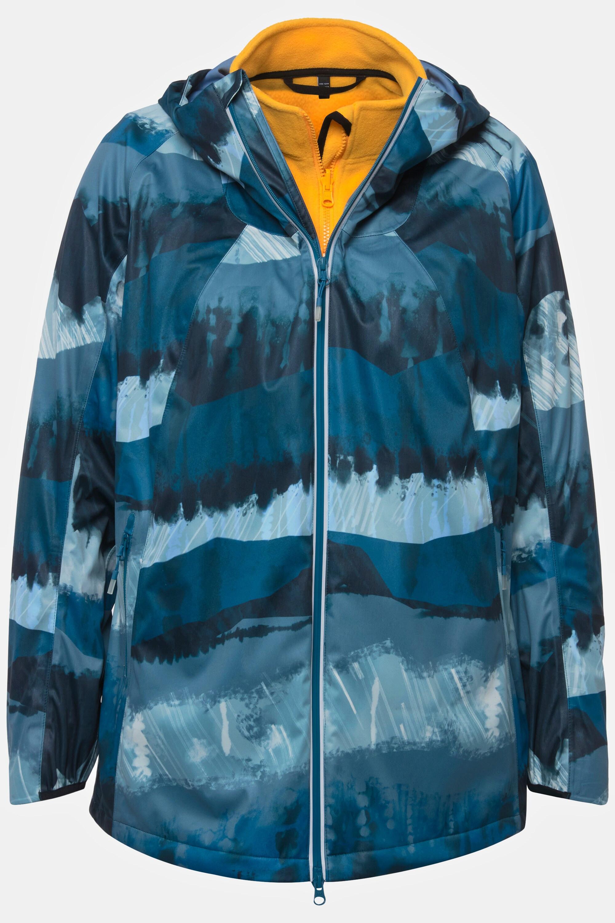 Ulla Popken HYPRAR Veste de fitness 2-en-1 imperméable avec fermeture Éclair à double sens  