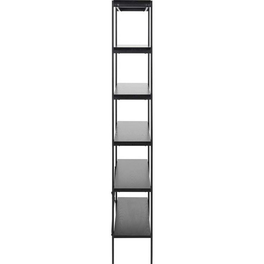 mutoni Étagère Angie Mélamine Frêne Noir 5 étagères 94x27x172cm  