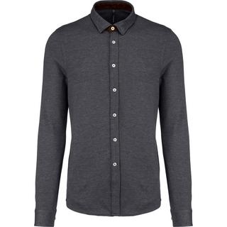 Kariban Jacquard Regular Fit Langarmhemd  