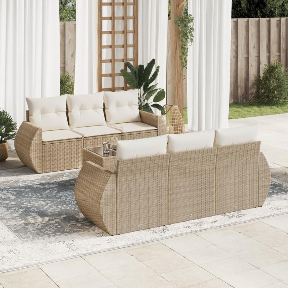VidaXL Ensemble de canapés de jardin rotin synthétique  