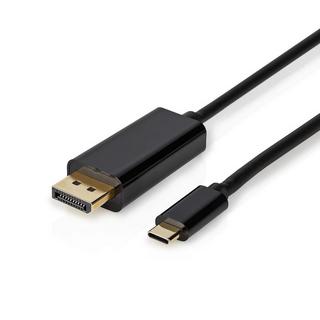 Nedis  Adattatore USB-C™ | USB 3.2 Gen 1 | USB-C™ Maschio | DisplayPort Maschio | 4K@60Hz | 2,00 m | Rotondo | Placcato oro | PVC | Nero | Scatola 