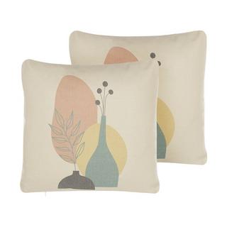 Beliani Lot de 2 coussins en Polyester Moderne CARDOON  