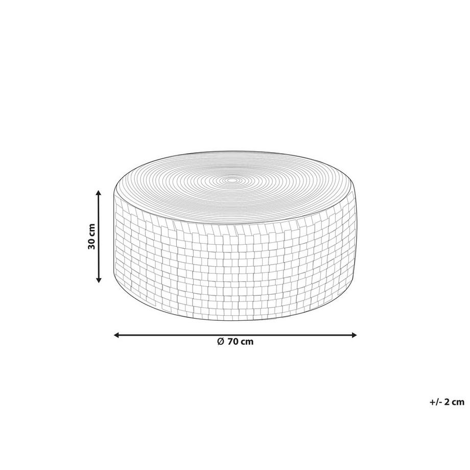 Beliani Pouf aus Stoff Skandinavisch MITHI  