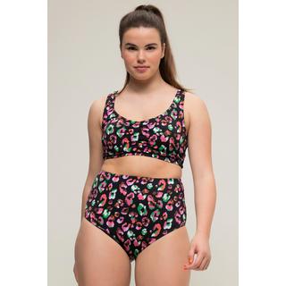 Studio Untold  Bas de bikini à taille haute et imprimé léopard coloré 