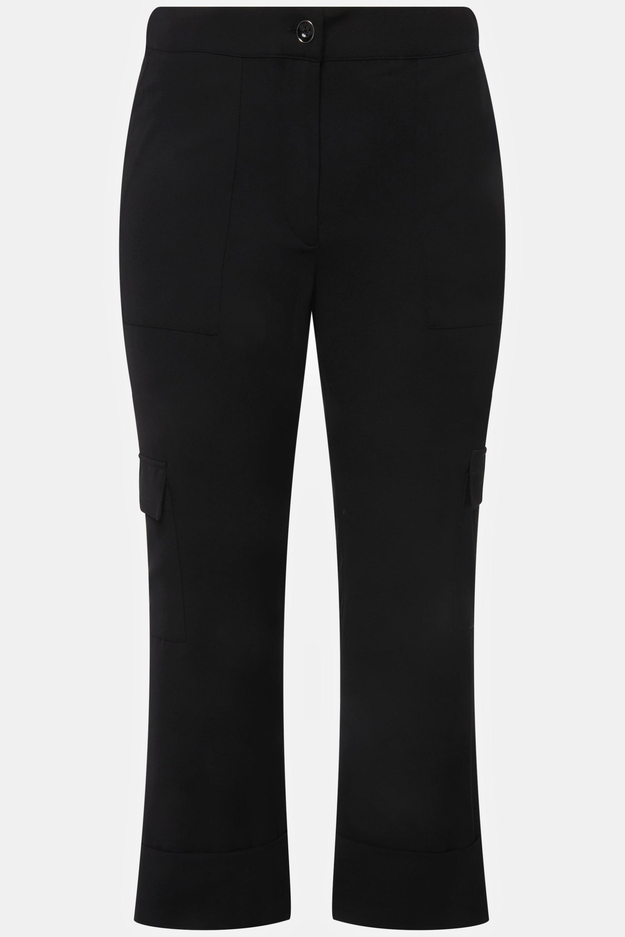 Ulla Popken  Pantalon cargo Mandy, jambes larges et taille confortable 