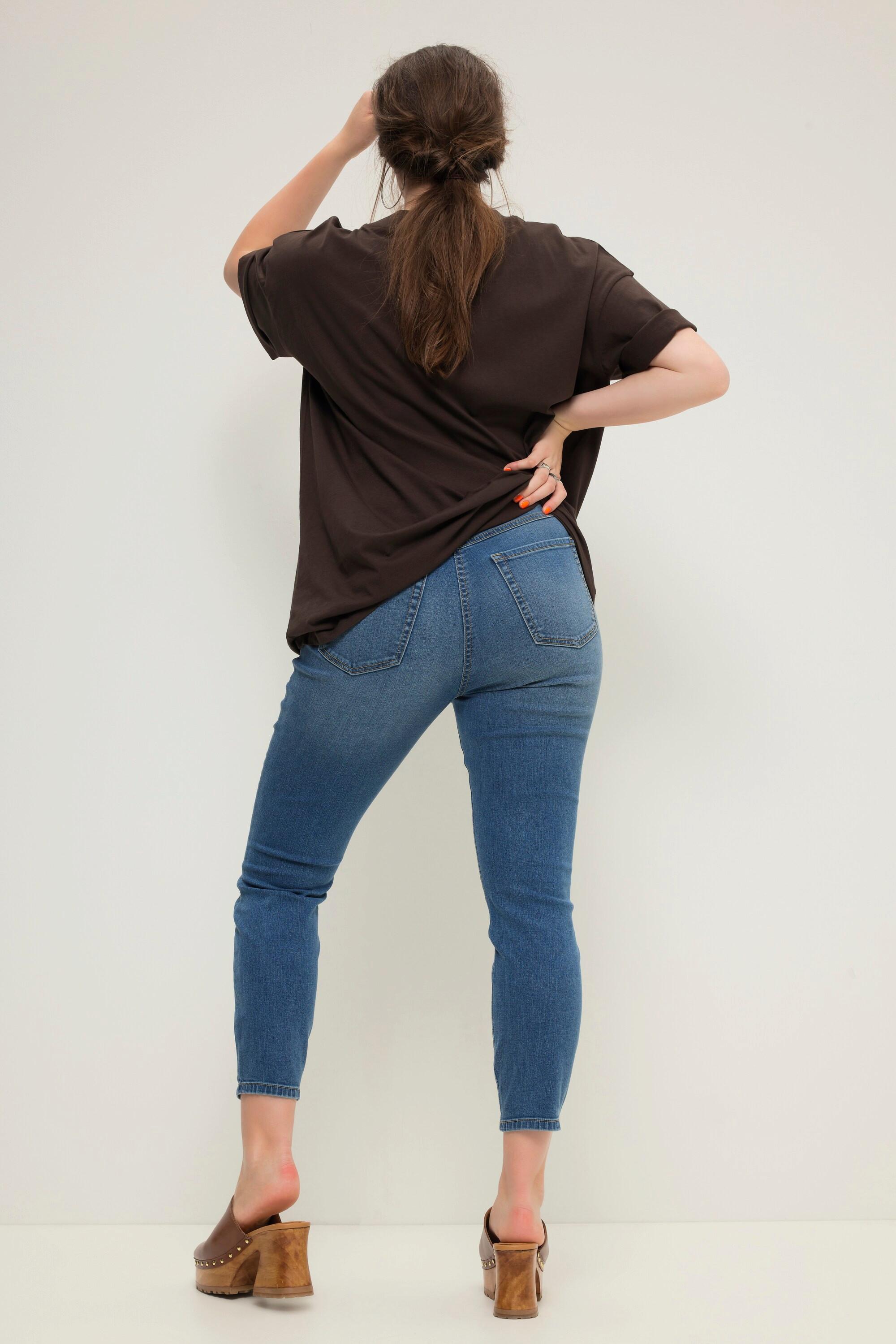 Studio Untold  Skinny jeans con effetto sdrucito, cinque tasche e cintura elastica 