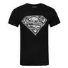 SUPERMAN  offizielles Distressed Silber Logo TShirt 