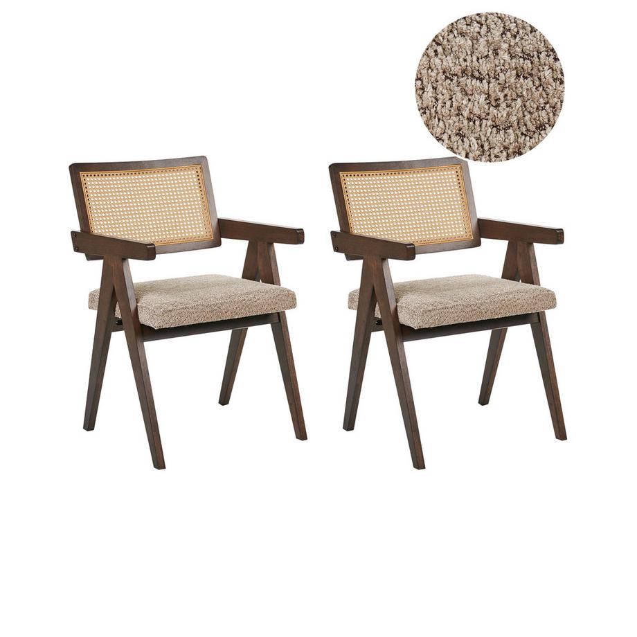 Esszimmerstuhl 2er Set aus Gummibaumholz  AVA