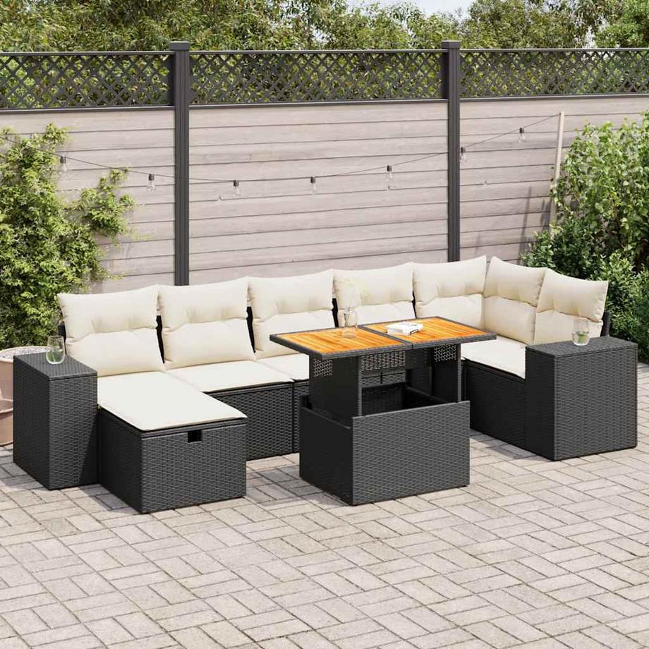 VidaXL set divano da giardino Polirattan  