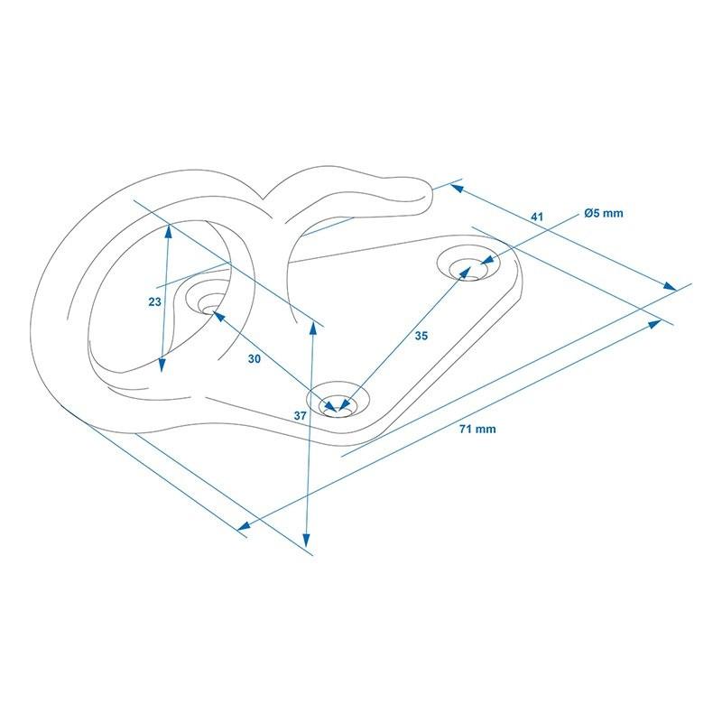 Pricenet Seilhaken Metall mit Öse Modell 2 5 Stück im Blister  