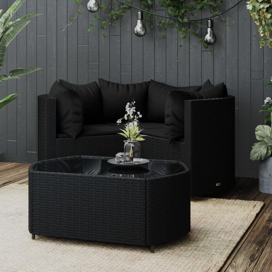 VidaXL set mobili da giardino Polirattan  