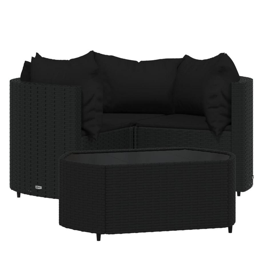set mobili da giardino Polirattan