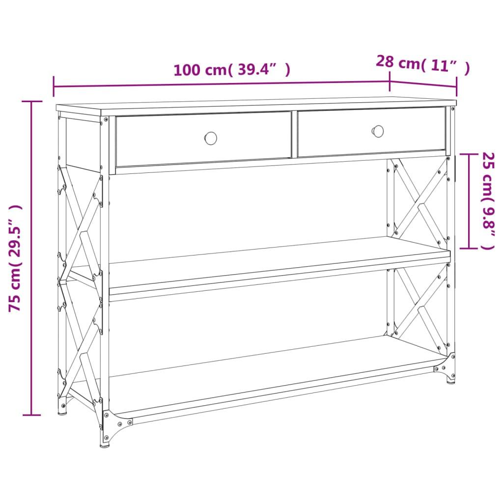 VidaXL Table console bois d'ingénierie  