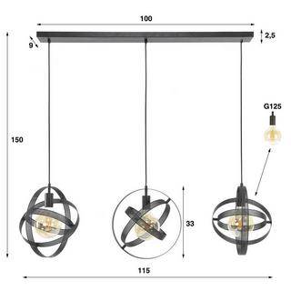 mutoni industrial Hängelampe Cosmos Mesh Artic  