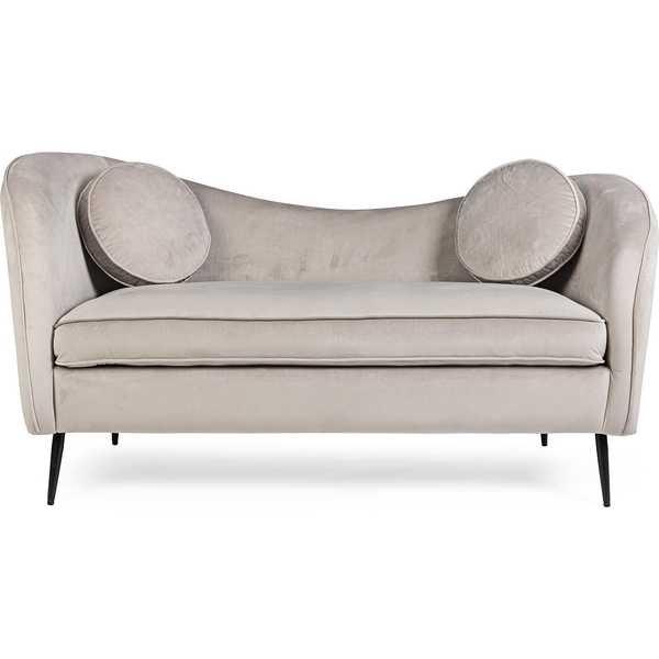 mutoni Sofa Candis Hellgrau 2 Plätzer 163x80  