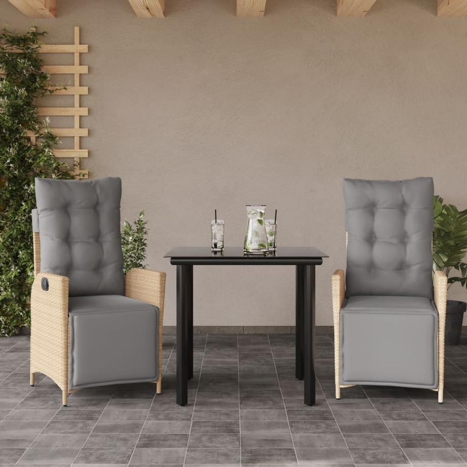 VidaXL set da pranzo da giardino Polirattan  