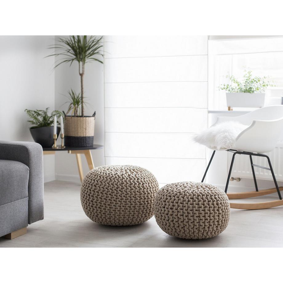 Beliani Pouf en Coton Boho CONRAD  