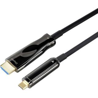 Renkforce  Renkforce Câble hybride fibre optique 4K USB-C vers HDMI (AOC) 10 M 