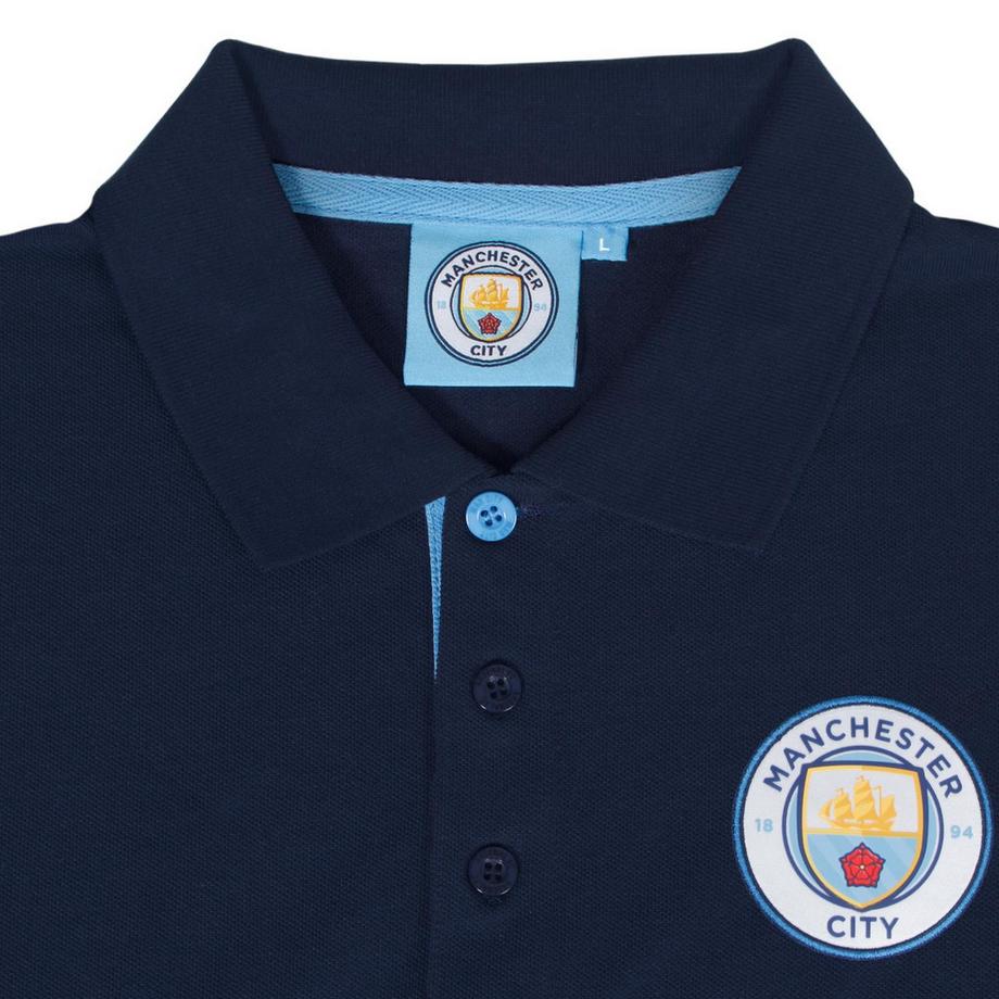 Manchester City  Polo Manches Contrastées 