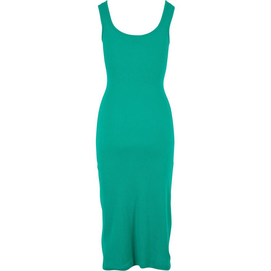 URBAN CLASSICS Robe mi-longue sans manches à côtes  