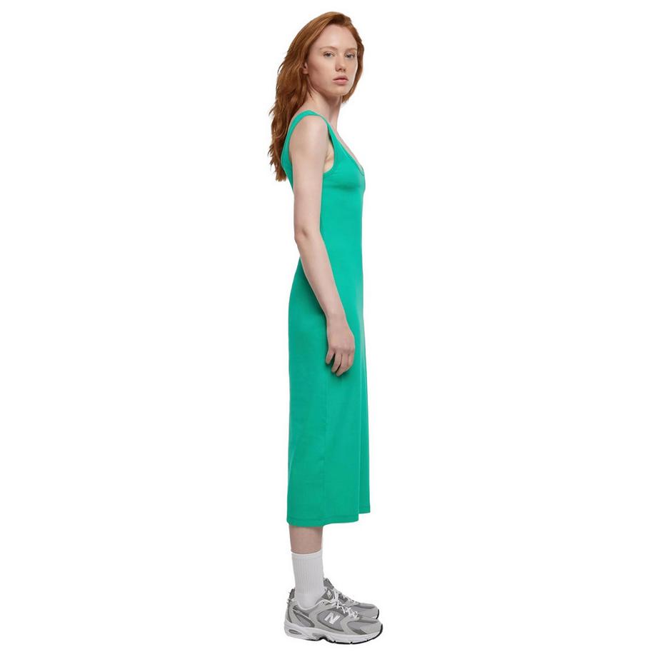 URBAN CLASSICS Robe mi-longue sans manches à côtes  