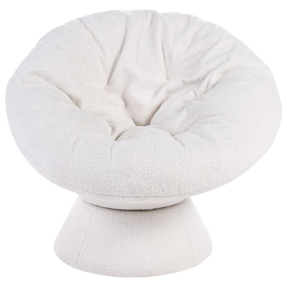 Beliani Fauteuil pivotant en Bouclé Moderne RINGSTED  
