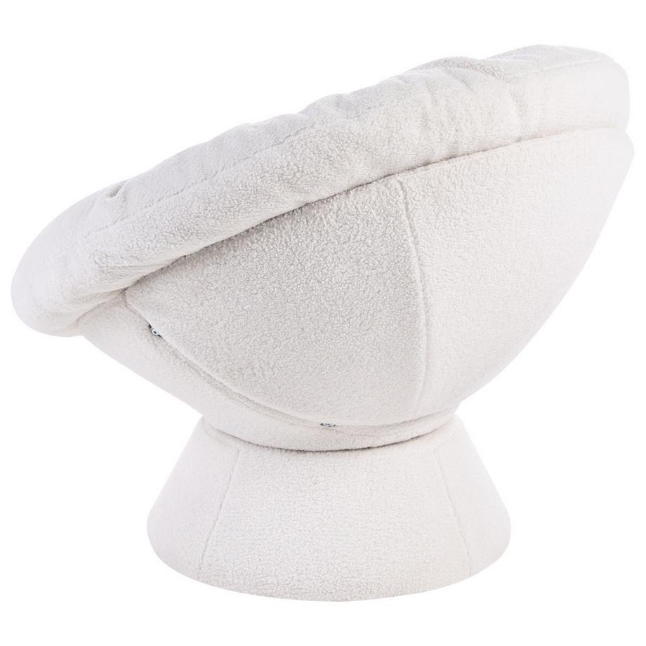 Beliani Fauteuil pivotant en Bouclé Moderne RINGSTED  