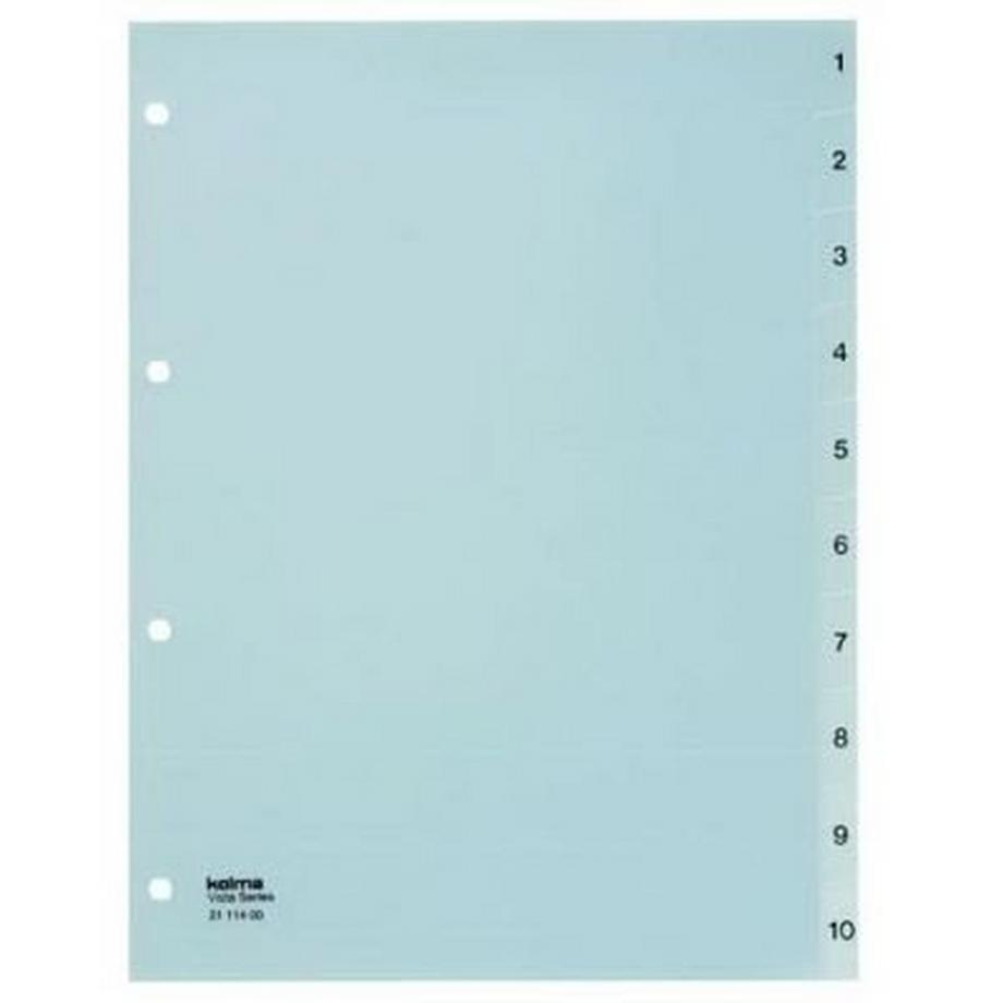 Kolma  KOLMA Register Vista A4 21.114.00 transparent, 1-10, 4-Loch 