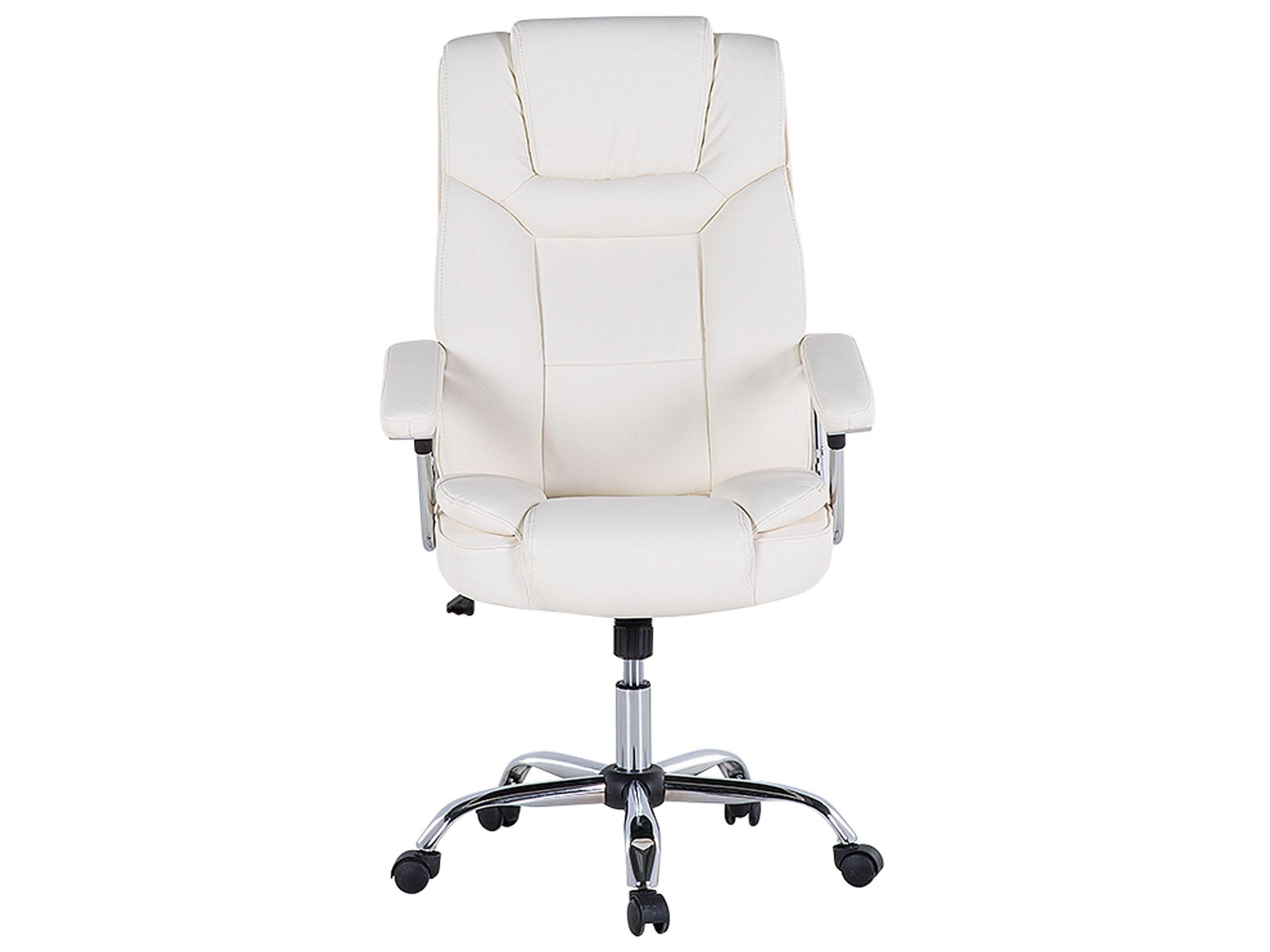 Beliani Fauteuil de bureau en Cuir PU Traditionnel ADVANCE  